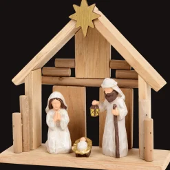 Action Absolu Chic houten kerststal> Seizoensdecoratie