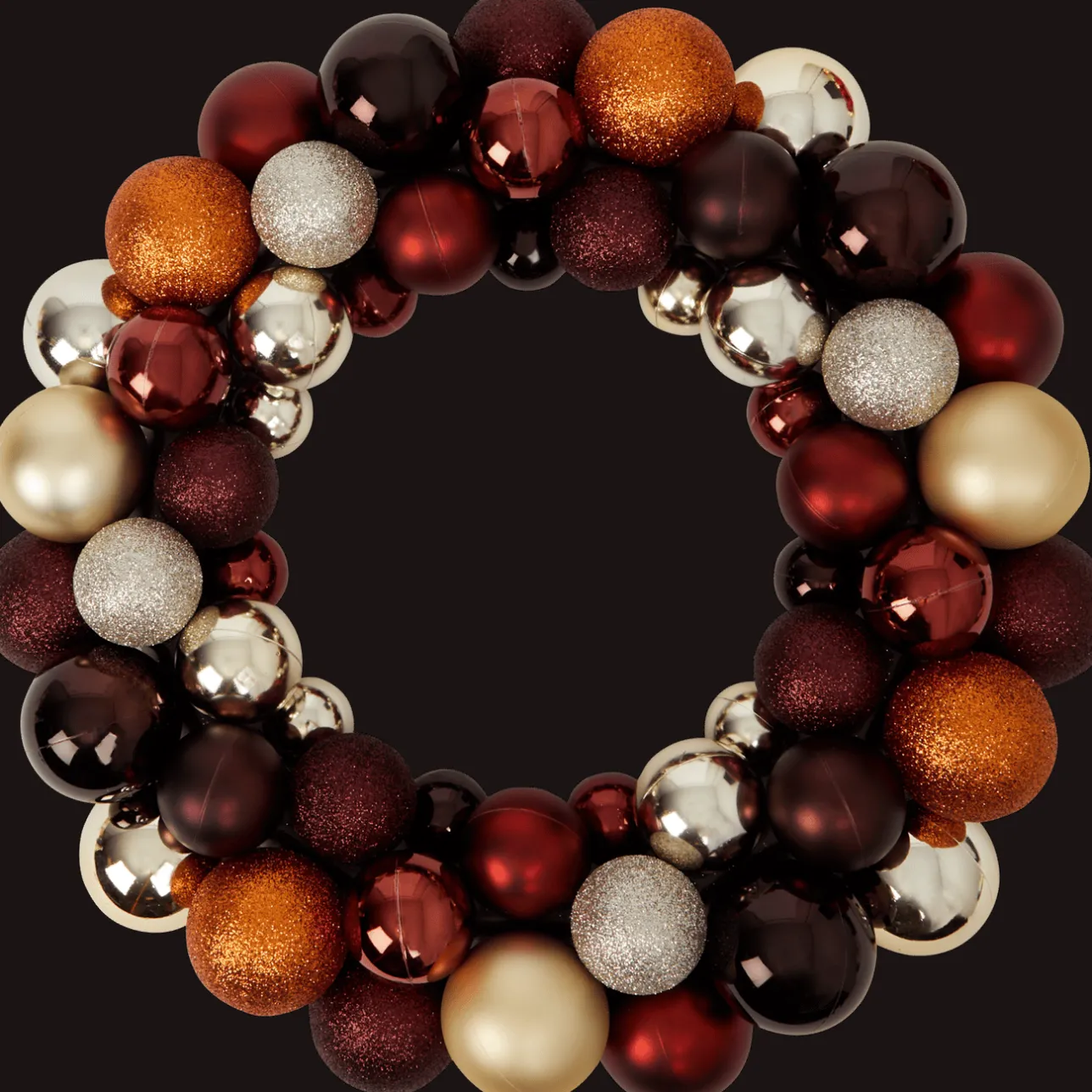 Action Absolu Chic kerstkrans met kerstballen> Seizoensdecoratie