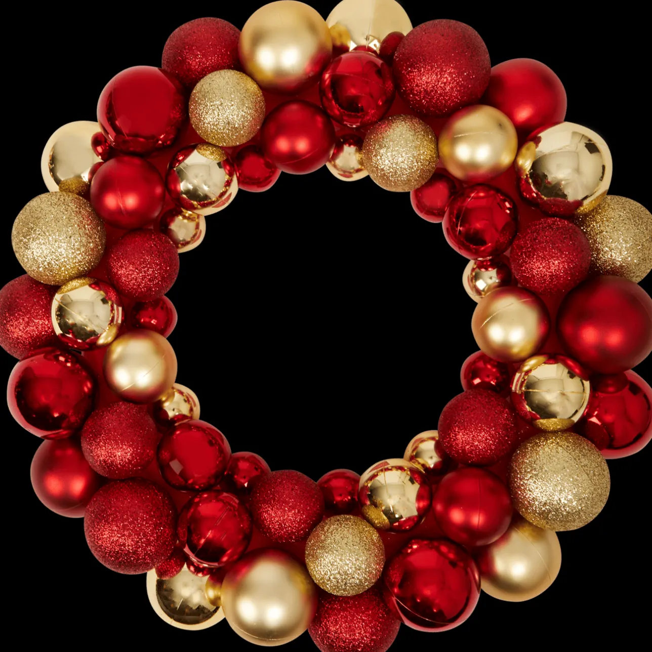 Action Absolu Chic kerstkrans met kerstballen> Seizoensdecoratie