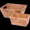 Action Acaciahouten opbergbakken> Woonaccessoires