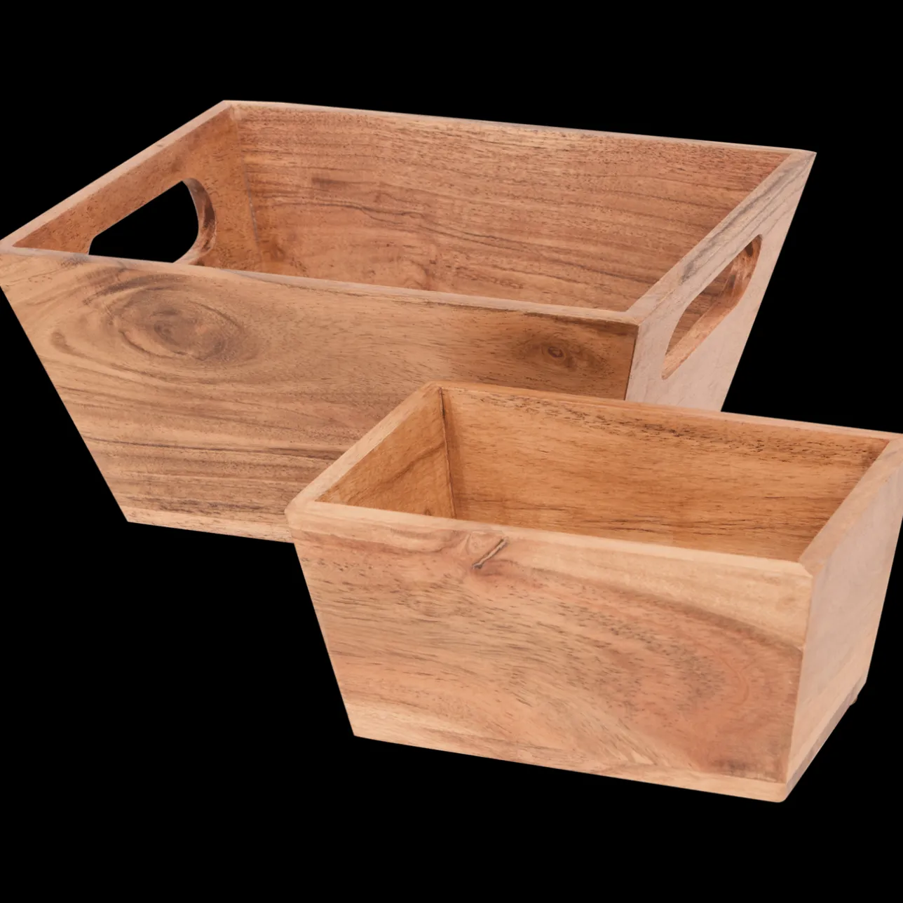 Action Acaciahouten opbergbakken> Woonaccessoires