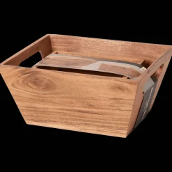 Action Acaciahouten opbergbakken> Woonaccessoires