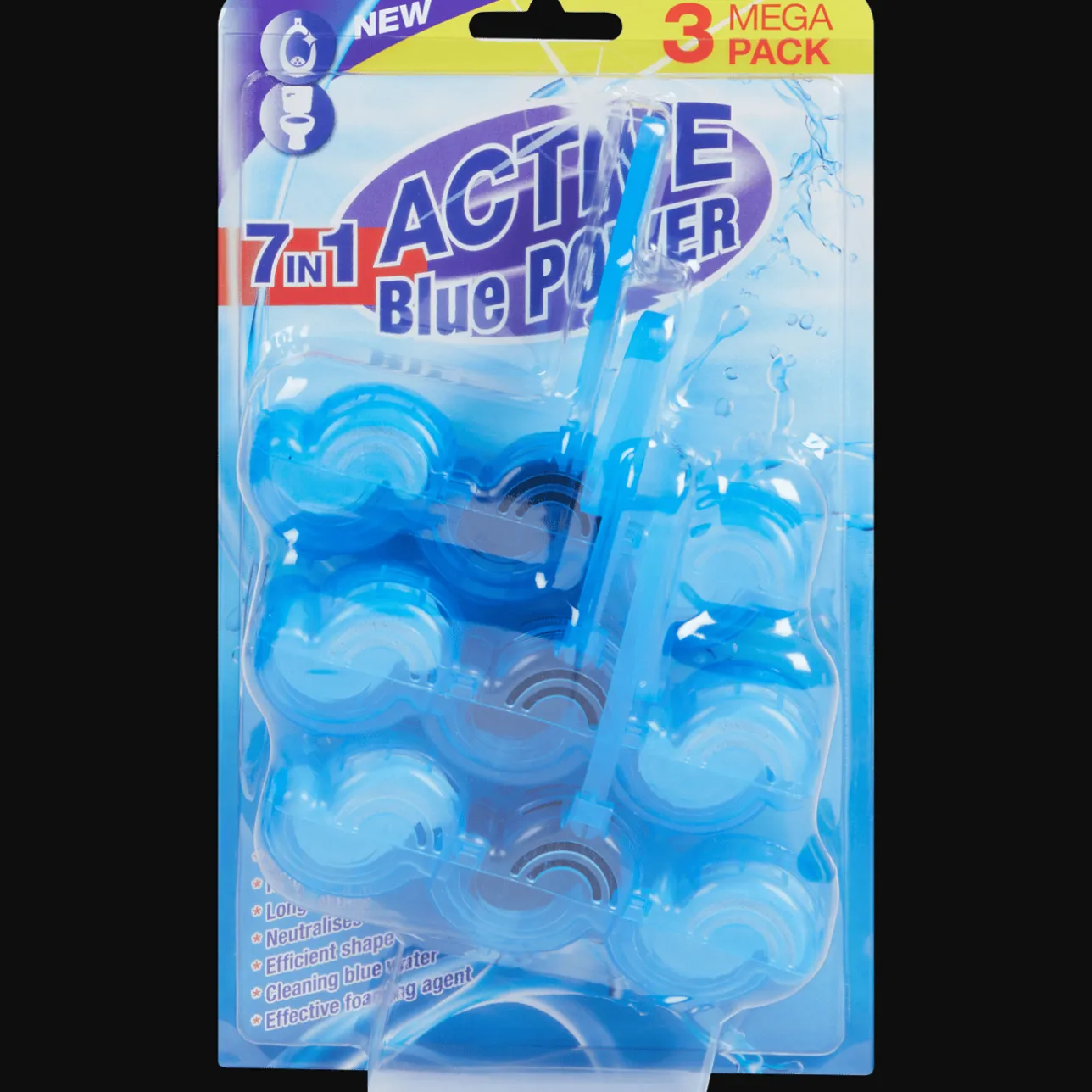 Action Active Turqoise Power toiletblokken 7-in-1> Schoonmaakmiddelen