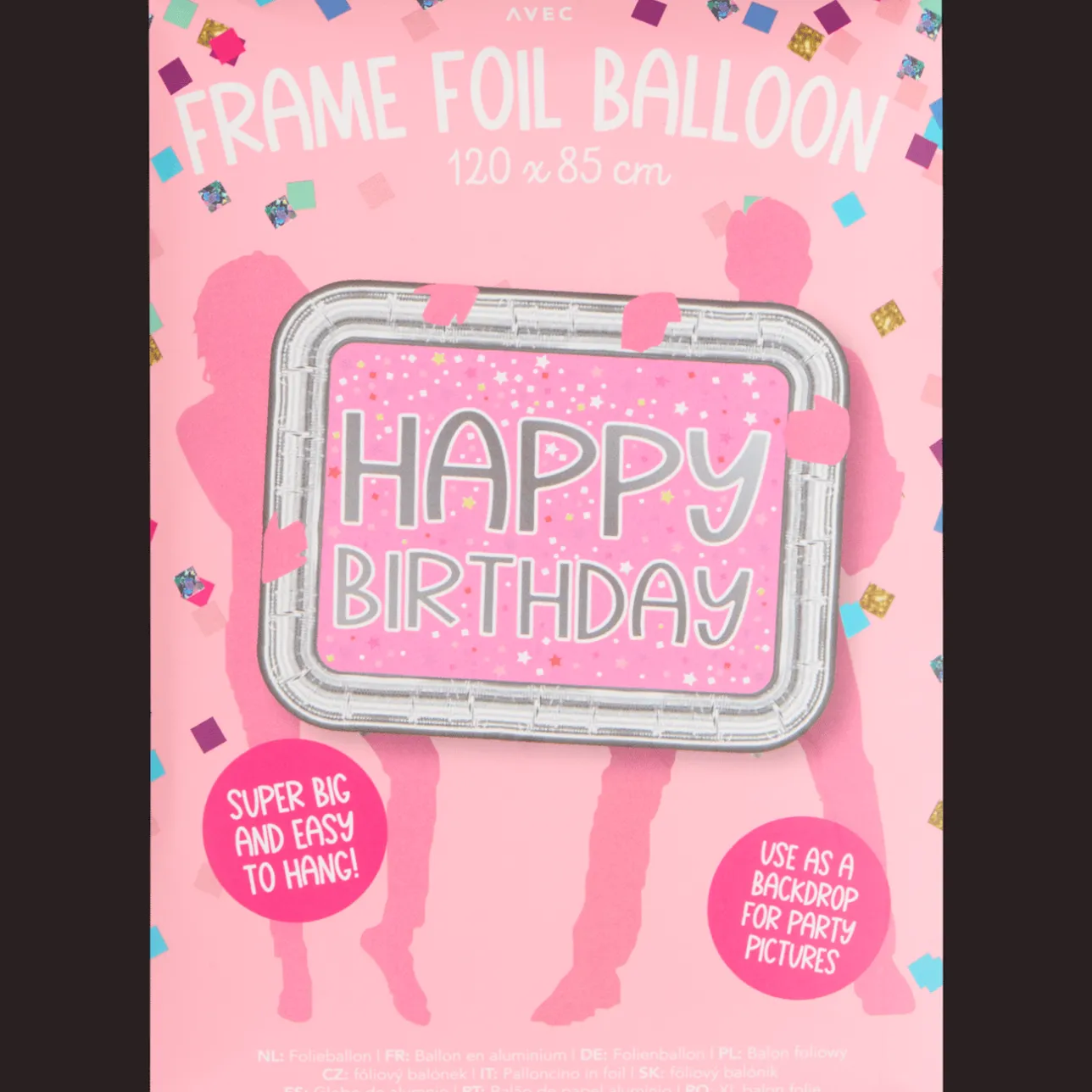 Action Avec folieballon XL Happy Birthday> Ballonnen & Slingers