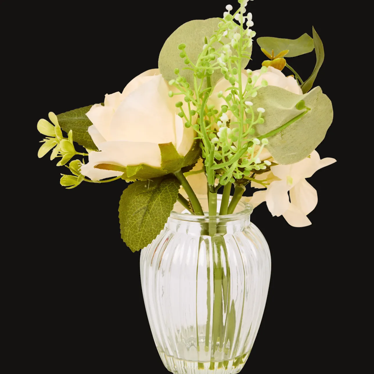 Action Boeket kunstbloemen in vaas> Kunstplanten & -Bloemen