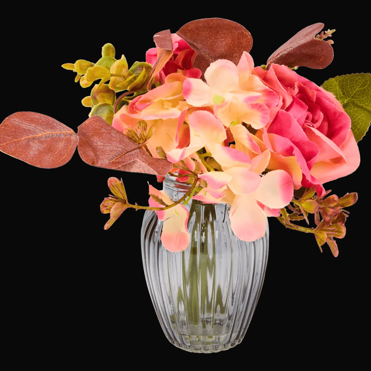 Action Boeket kunstbloemen in vaas> Kunstplanten & -Bloemen