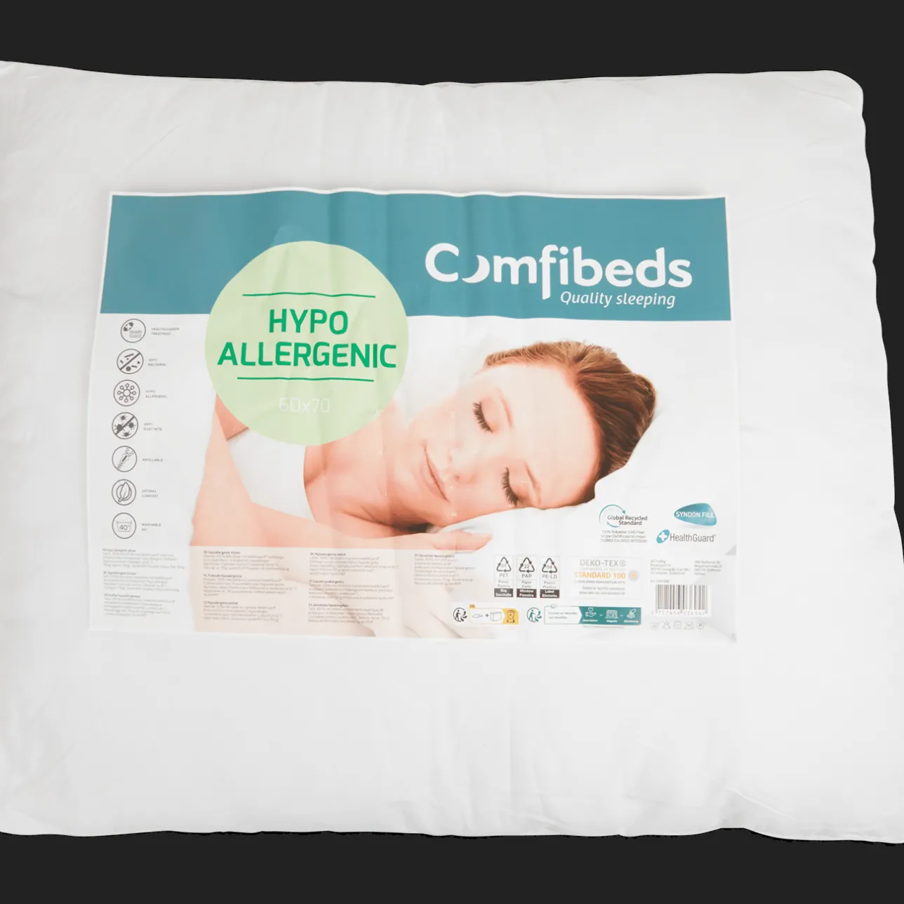 Comfibeds hypoallergeen hoofdkussen> Beddengoed