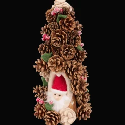 Action Dennenappeldecoratie met viltfiguur> Seizoensdecoratie