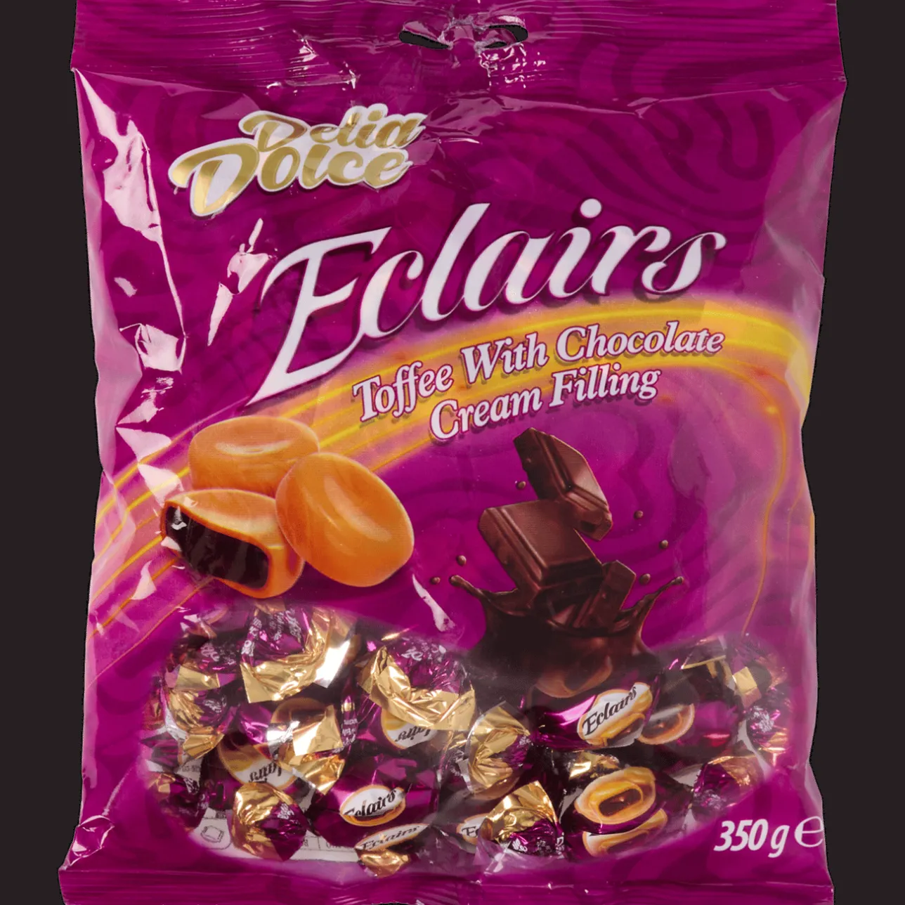Eclairs toffees> Chocolade