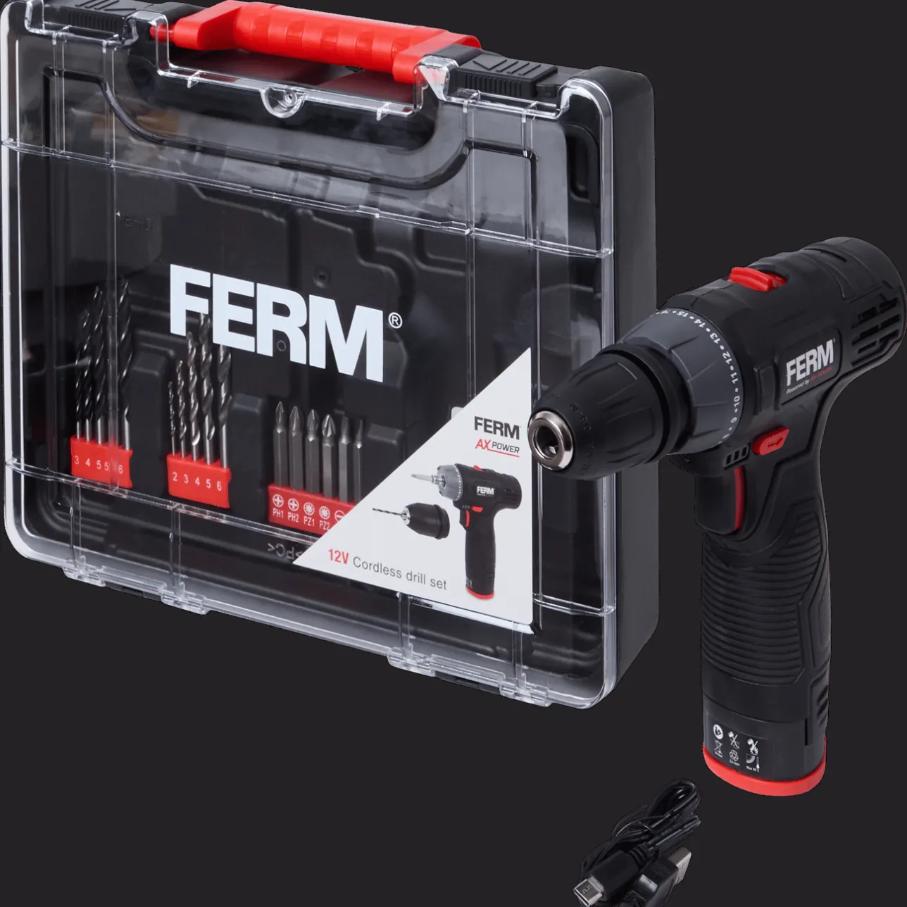 FERM AX Power accuboormachine> Gereedschap