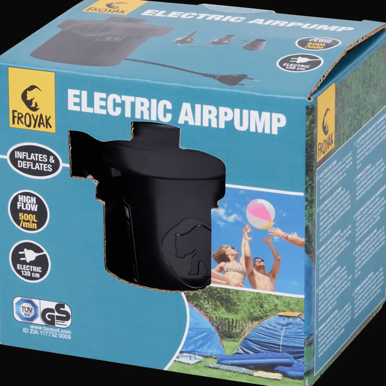 Froyak elektrische luchtpomp> Kampeerspullen