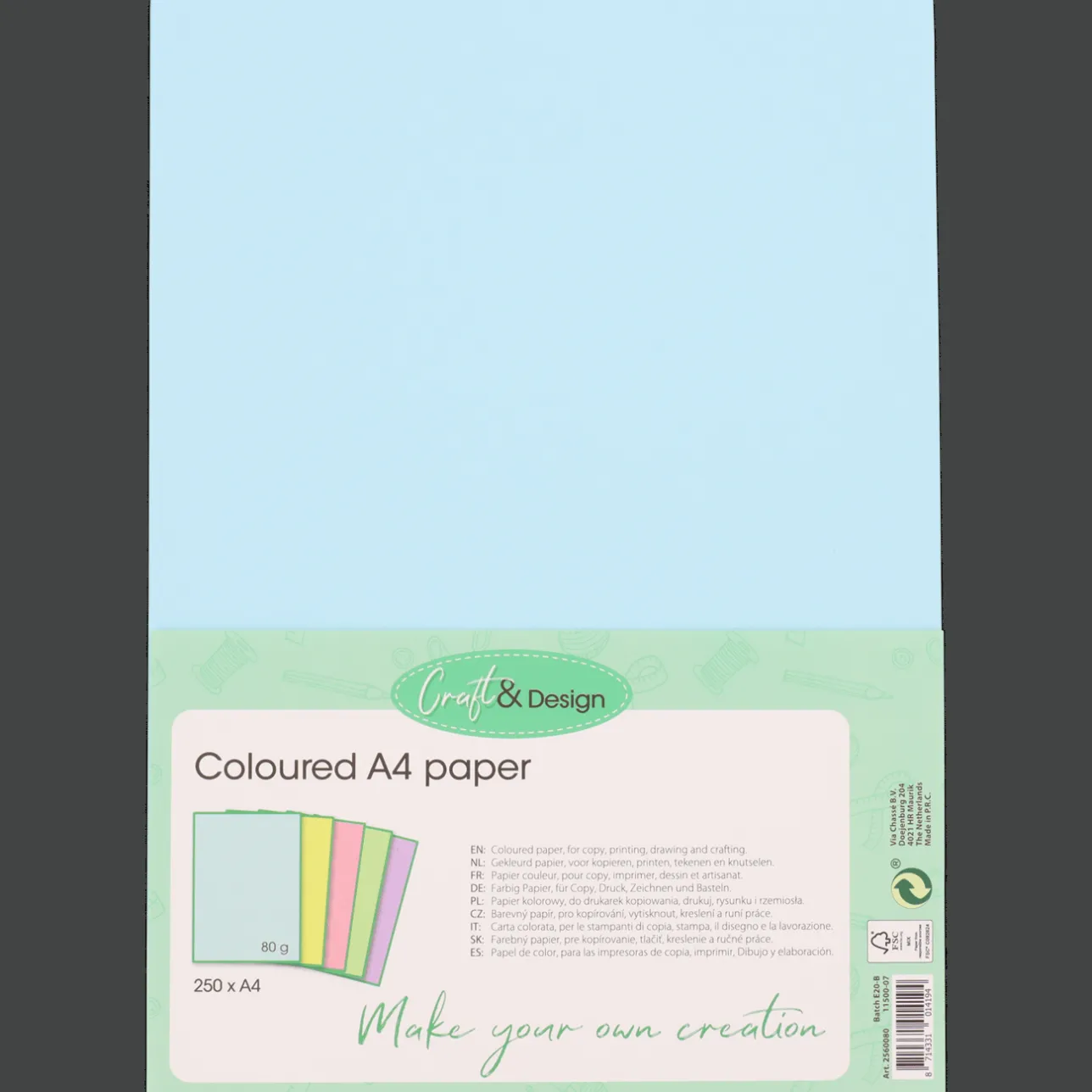 Action Gekleurd papier A4> Kaarten