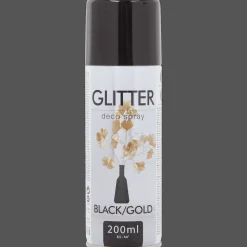 Action Glitterspuitverf zwart/goud> Verf