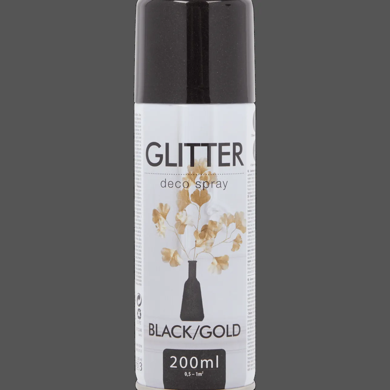 Action Glitterspuitverf zwart/goud> Verf