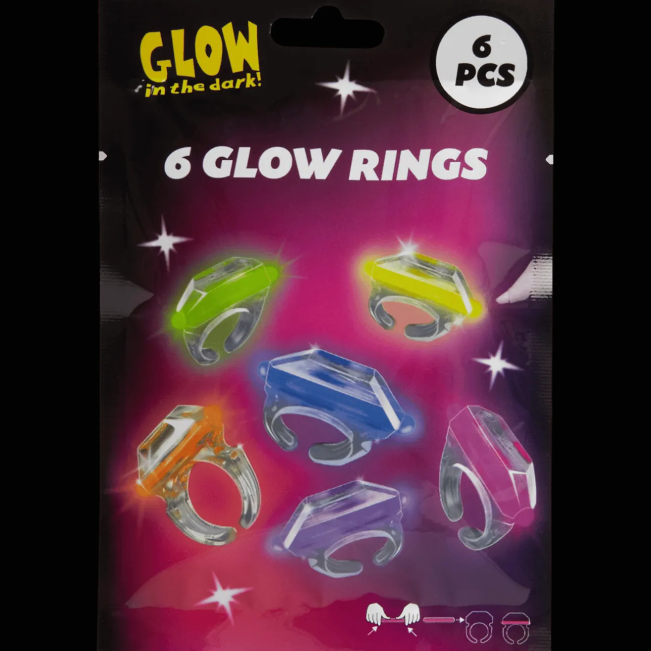 Action Glow in the dark-ringen> Feestartikelen