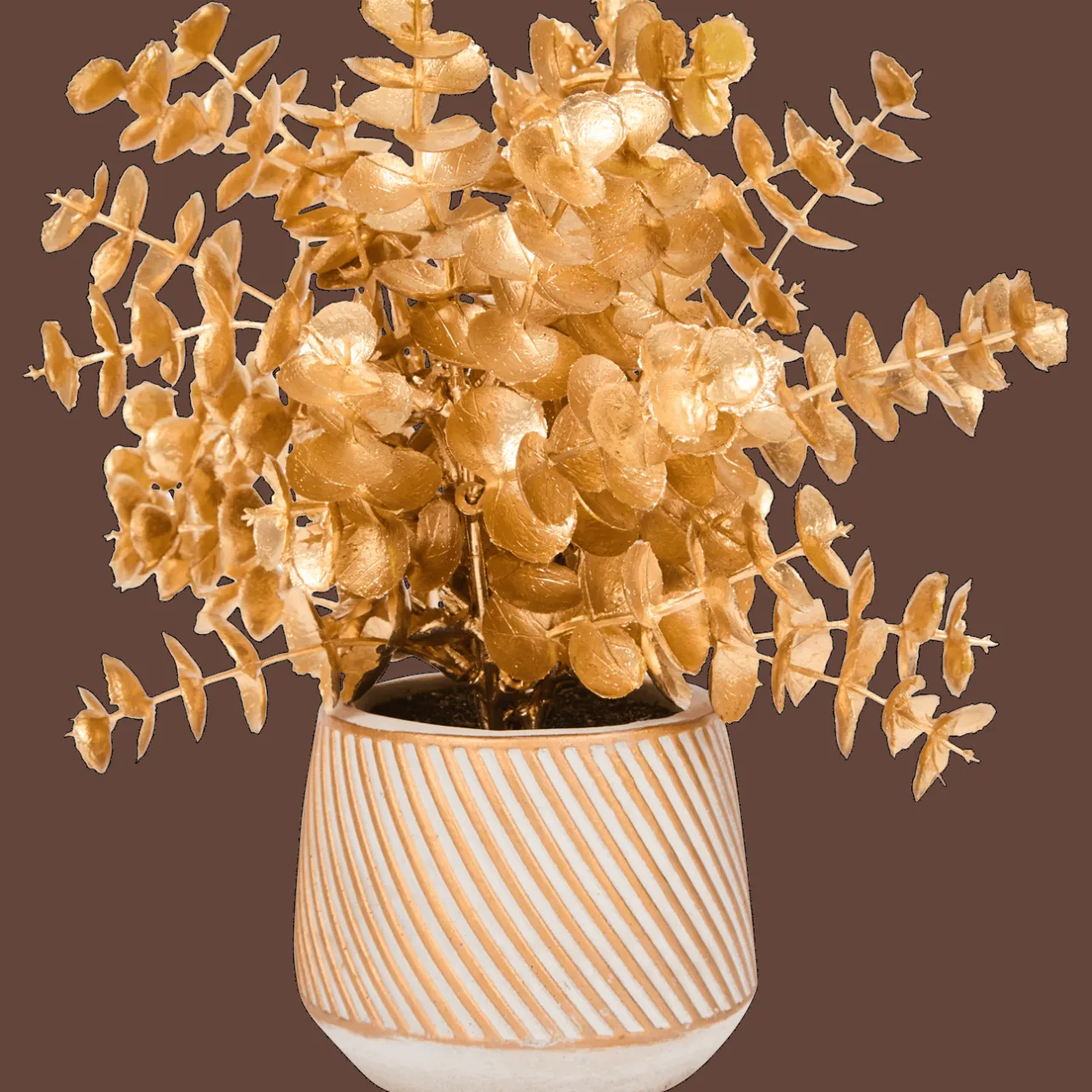 Action Gouden kunstplant in pot> Kunstplanten & -Bloemen