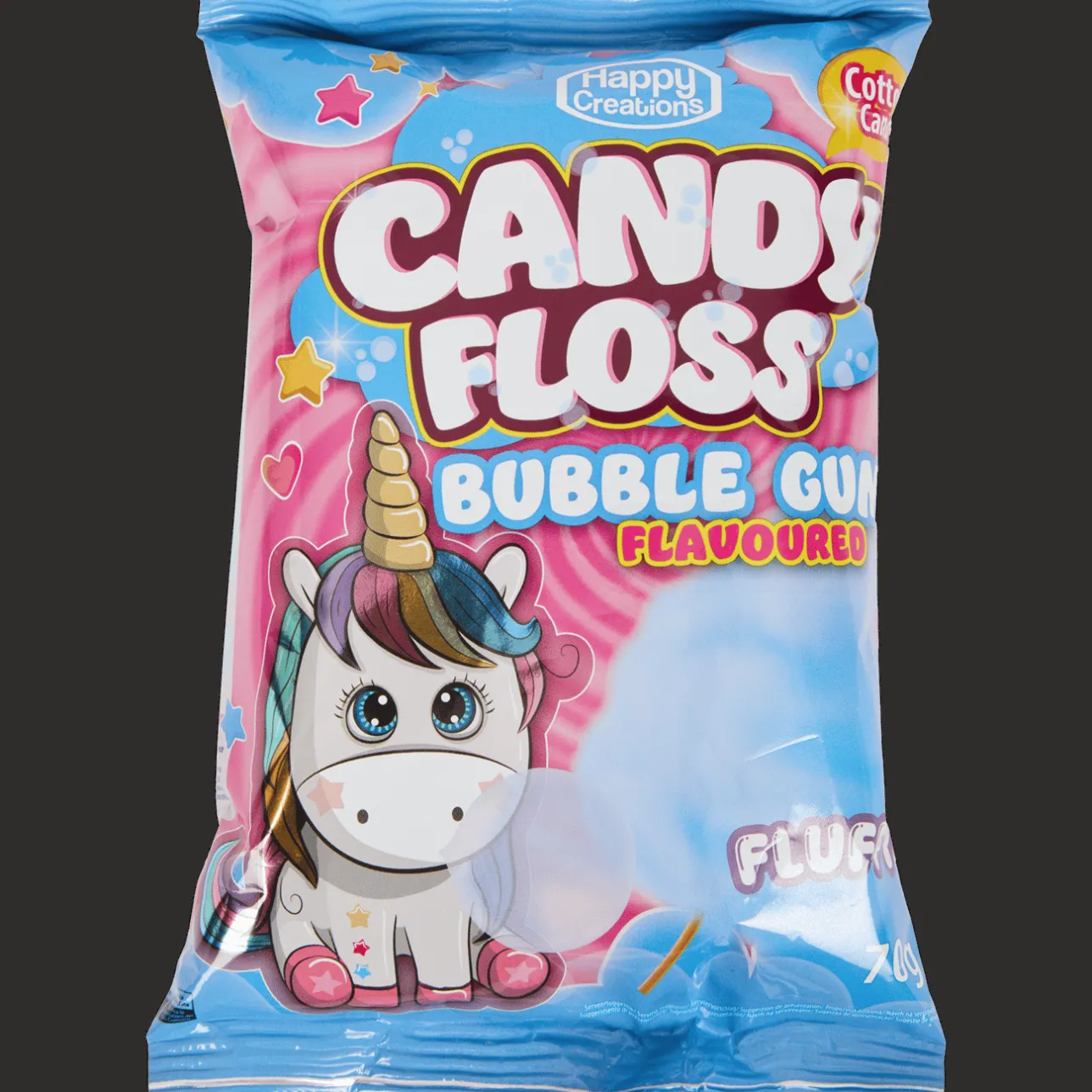 Action Happy Creations suikerspin Bubblegum> Drop & Snoep