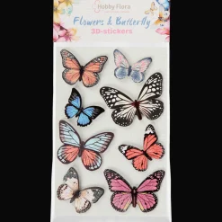 Action Hobby Flora vlinder- en bloemenstickers> Kaarten
