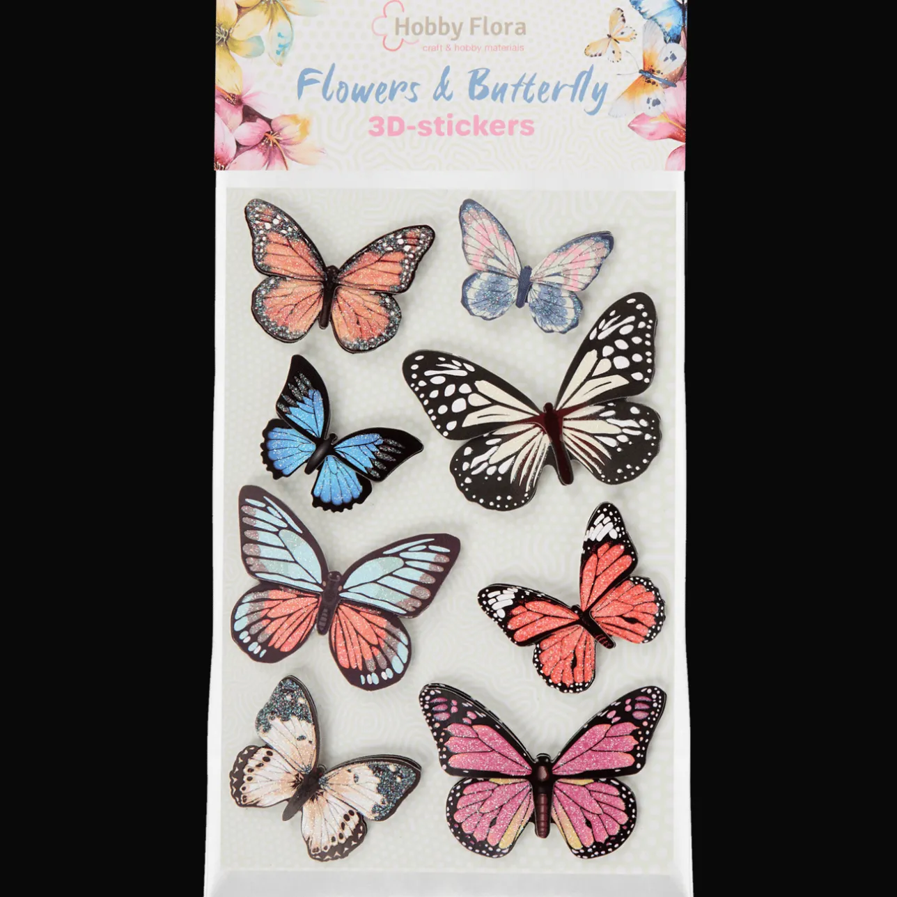 Action Hobby Flora vlinder- en bloemenstickers> Kaarten