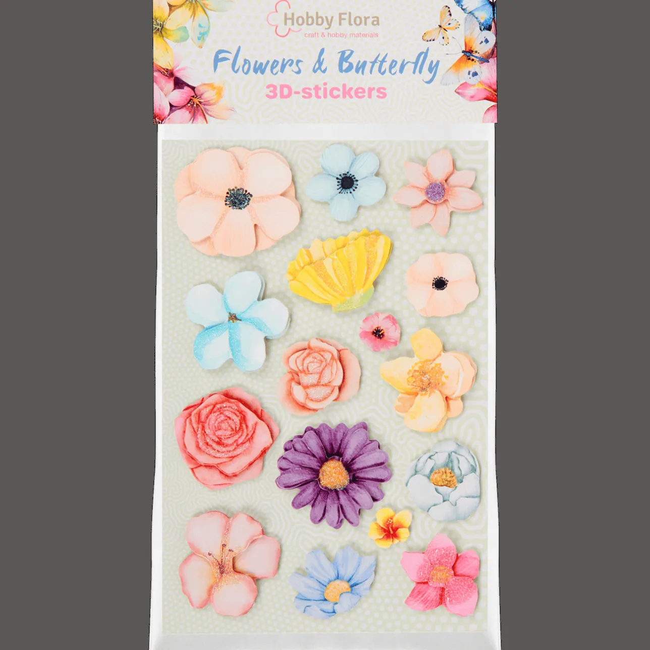 Action Hobby Flora vlinder- en bloemenstickers> Kaarten