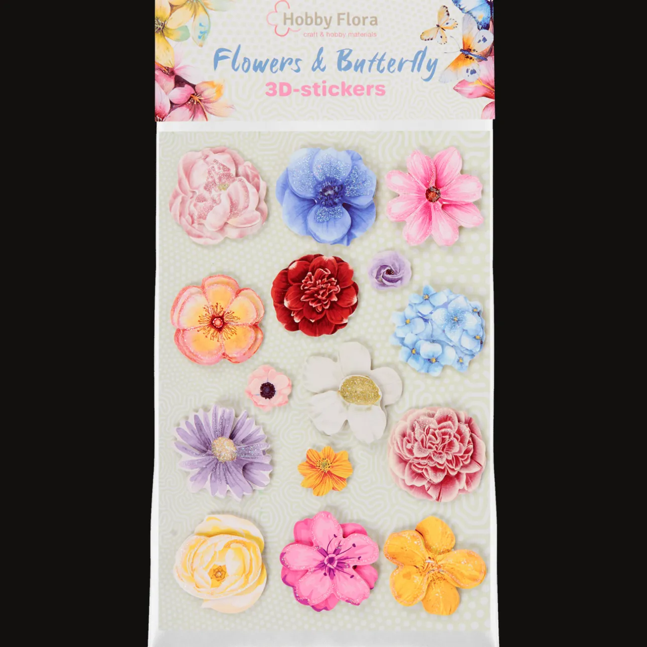 Action Hobby Flora vlinder- en bloemenstickers> Kaarten