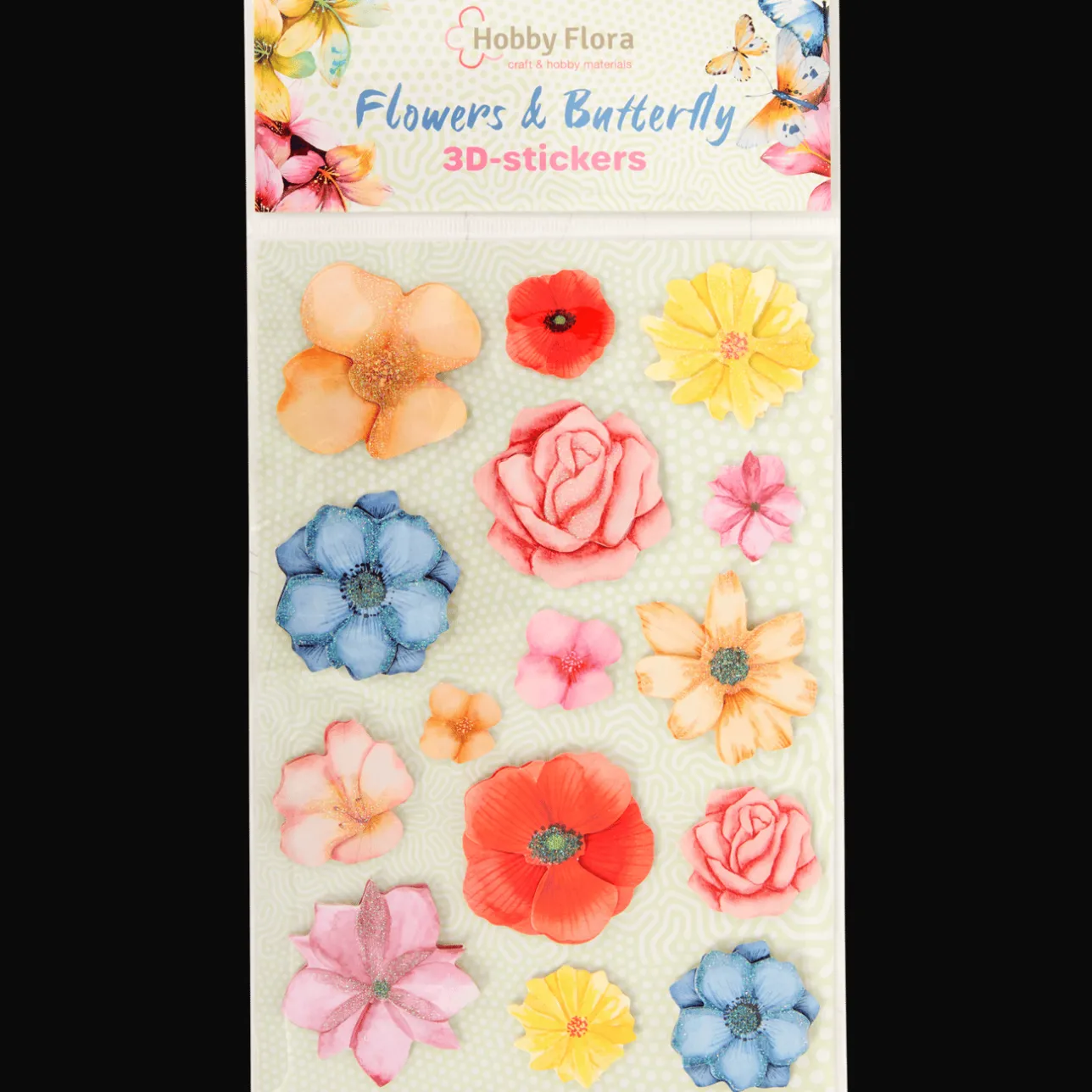 Action Hobby Flora vlinder- en bloemenstickers> Kaarten