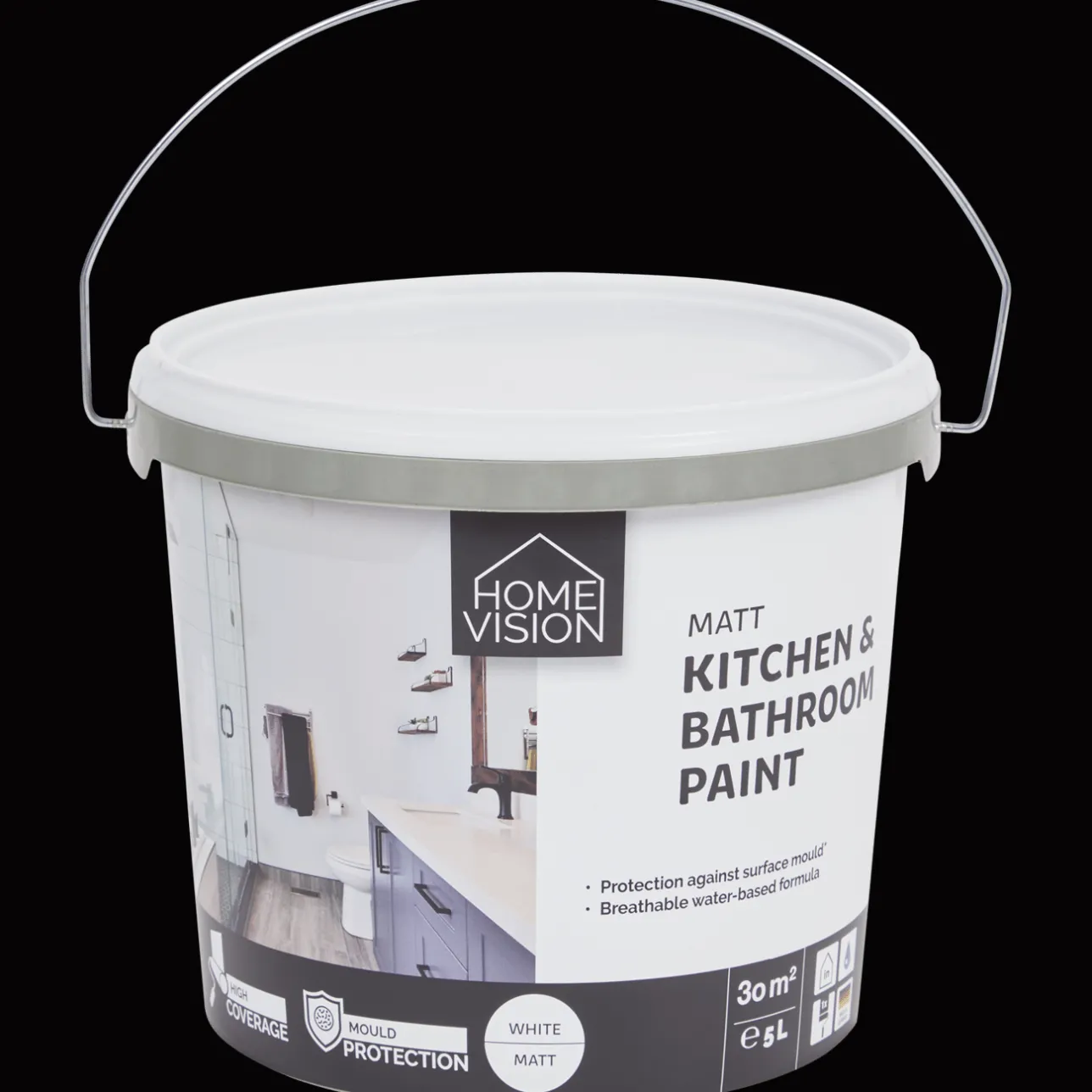 Action Home Vision badkamer- en keukenverf mat wit> Verf