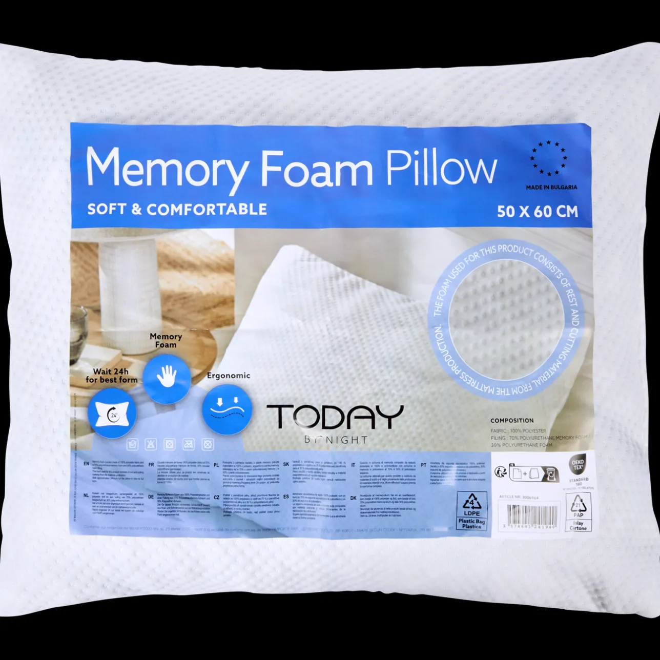 Action Hoofdkussen met zacht memoryfoam> Beddengoed