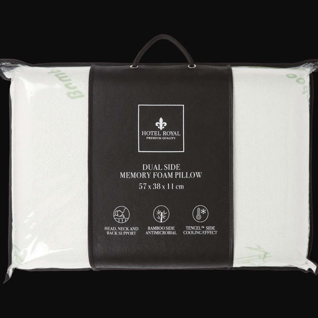 Hotel Royal dubbelzijdig kussen met memoryfoam> Beddengoed