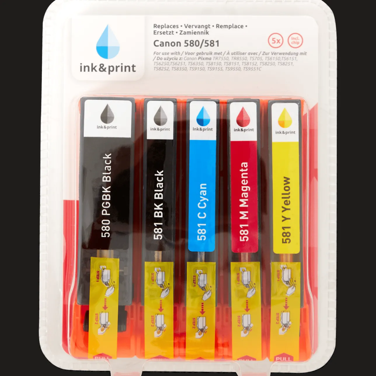 Action Ink & Print inktcartridges Canon 580/581> Inktcartridges