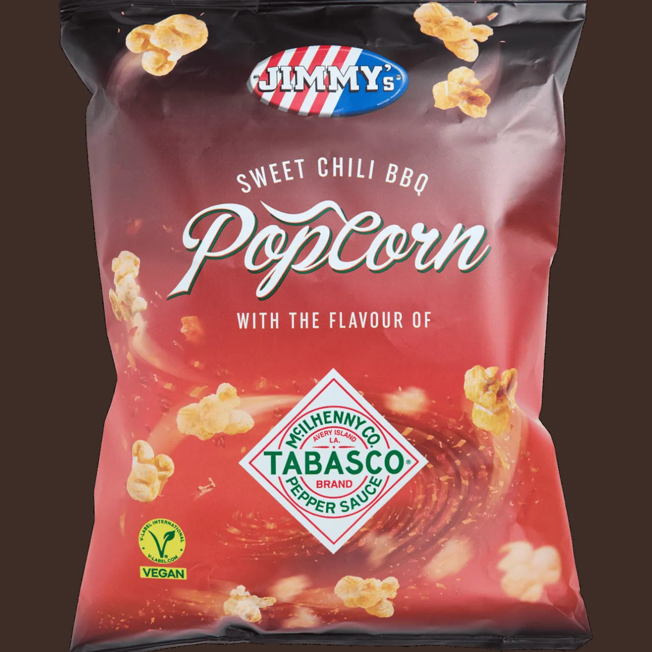 Jimmy Tabasco popcorn Sweet Chili BBQ> Noten & Snacks
