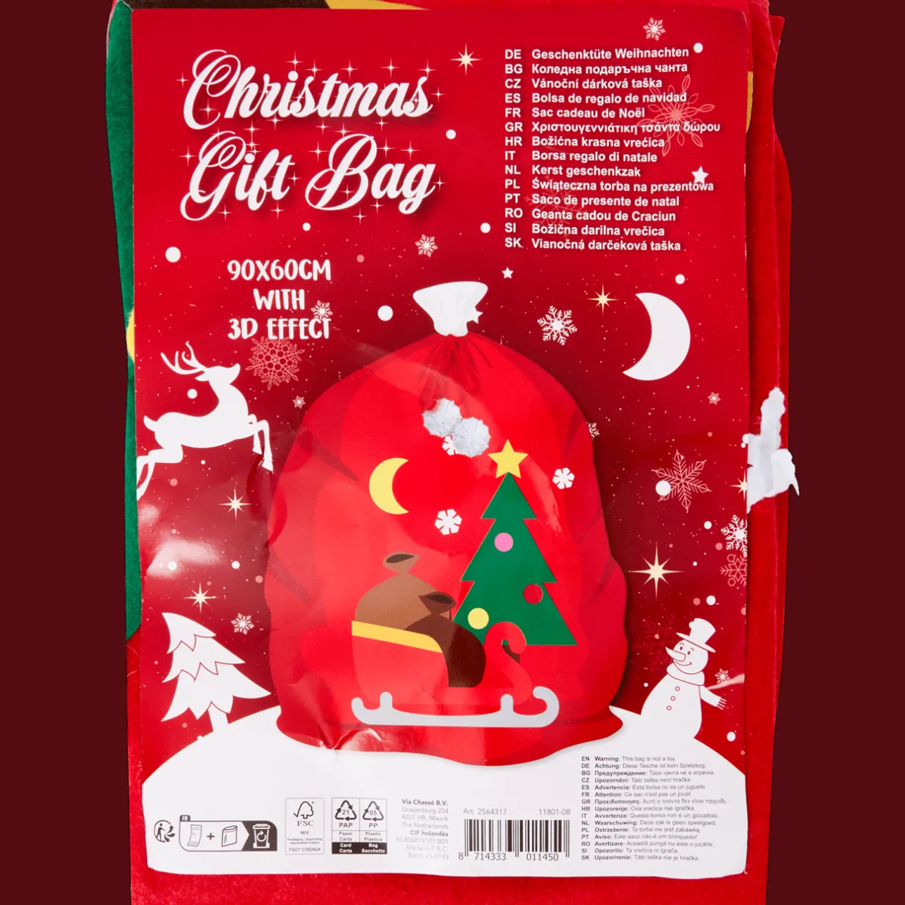 Action Kerst cadeautas> Inpakken