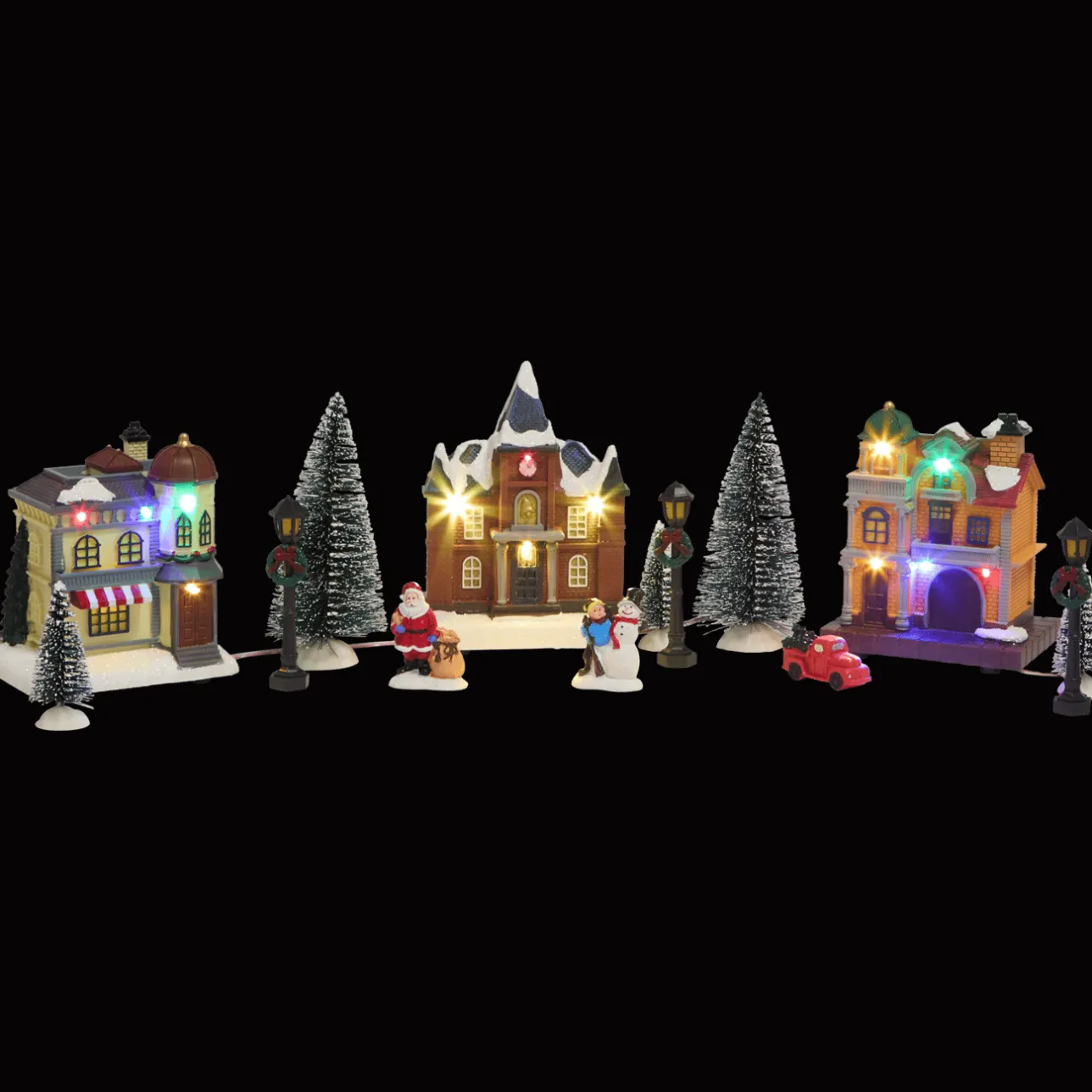 Action Kerstdorp met verlichting> Seizoensdecoratie