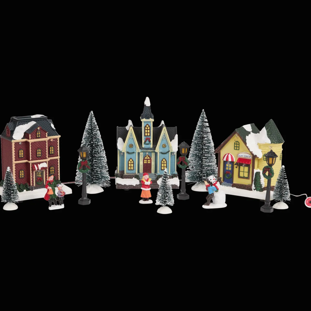 Action Kerstdorp met verlichting> Seizoensdecoratie