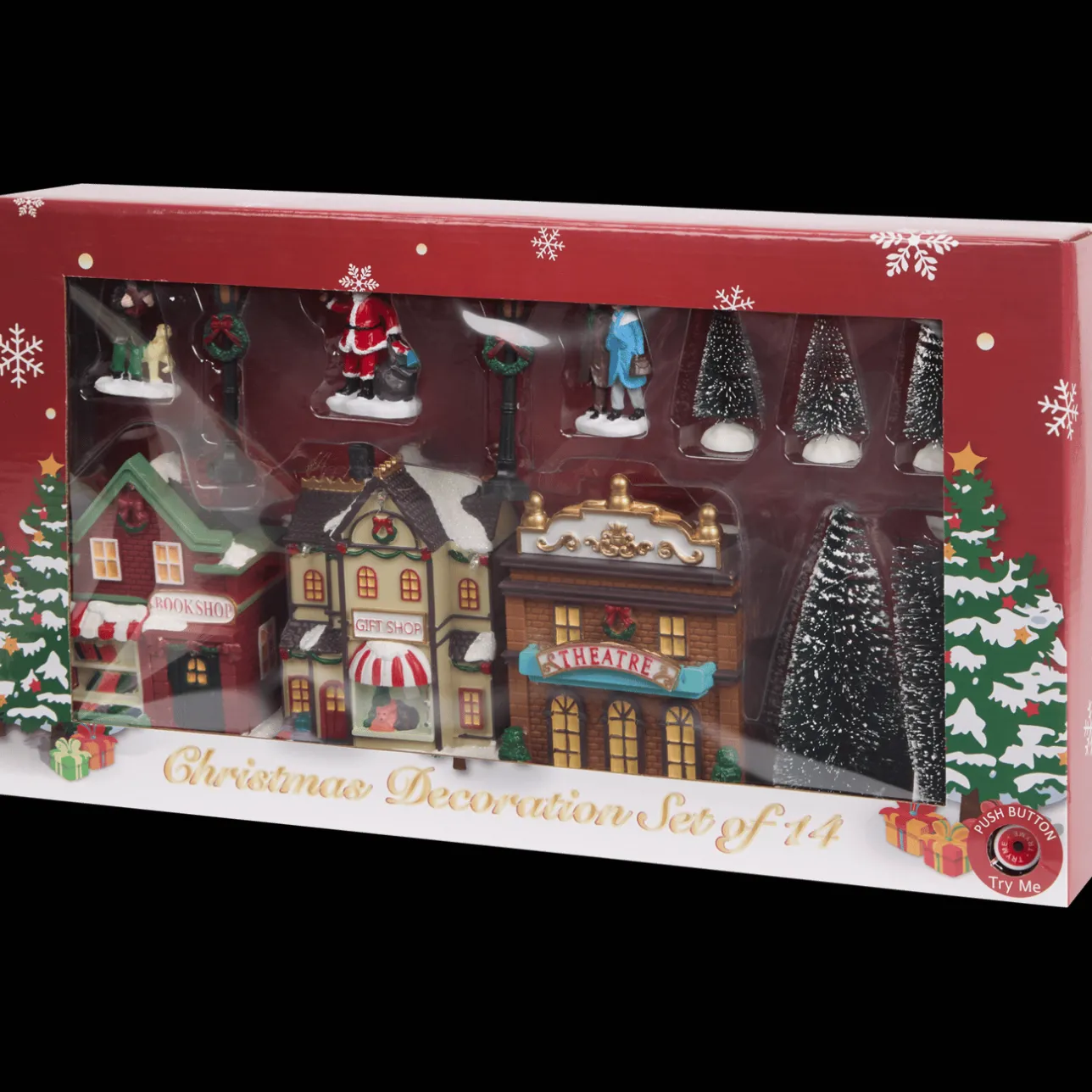 Action Kerstdorp met verlichting> Seizoensdecoratie