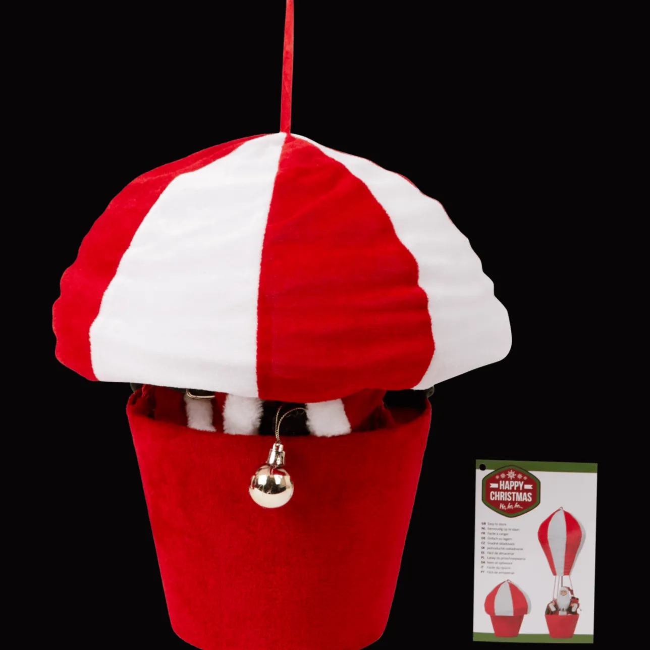 Action Kerstfiguur in luchtballon> Seizoensdecoratie