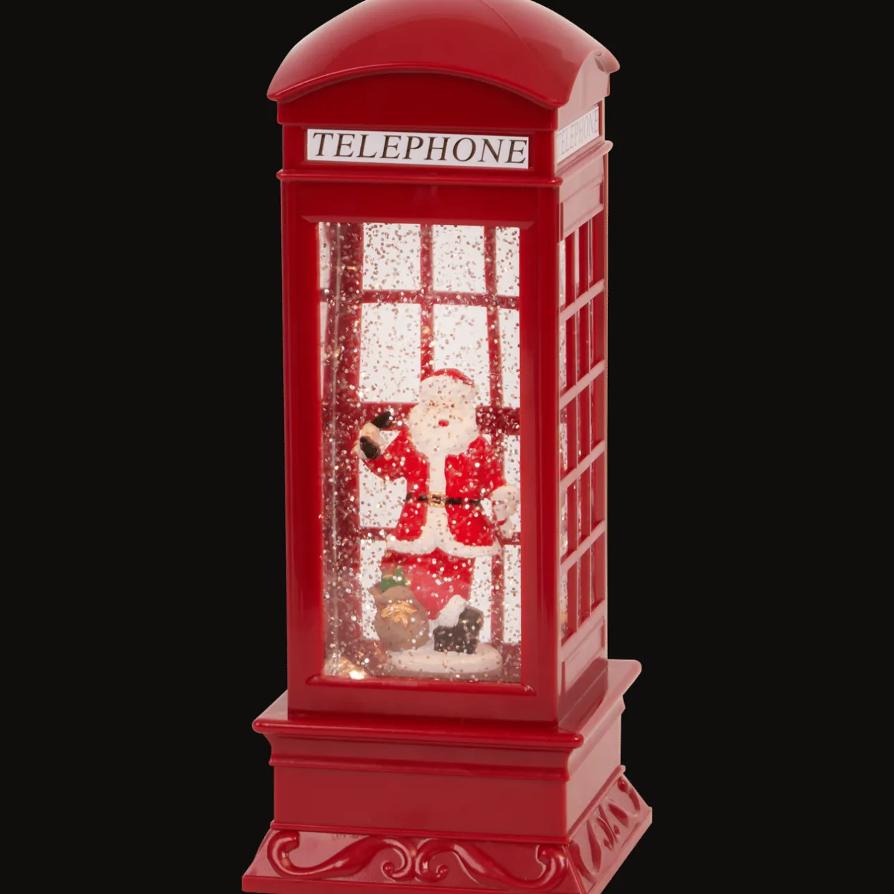 Action Kersttelefooncel met licht en glitters> Seizoensdecoratie
