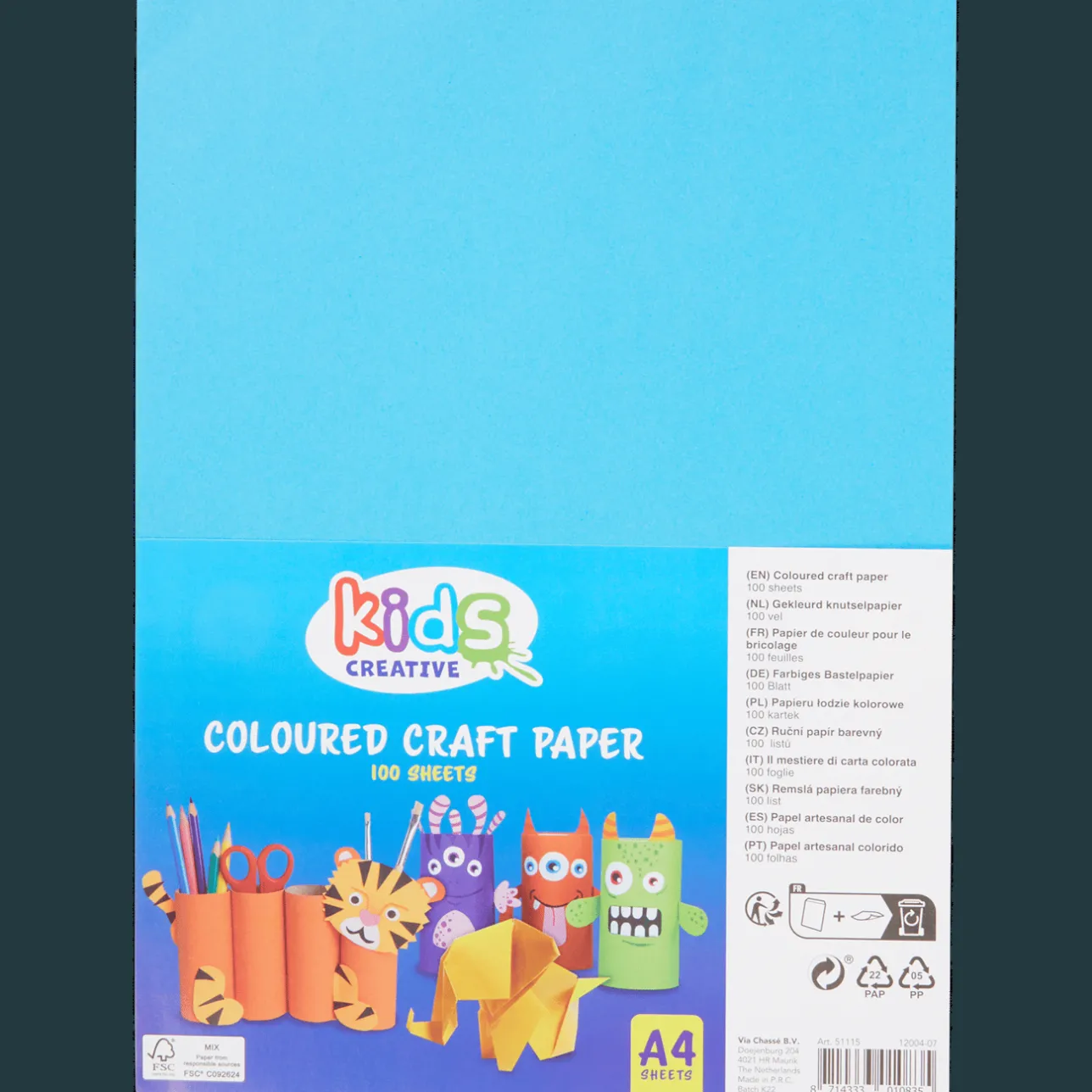 Kids Creative gekleurd knutselpapier> Papier & Schriften