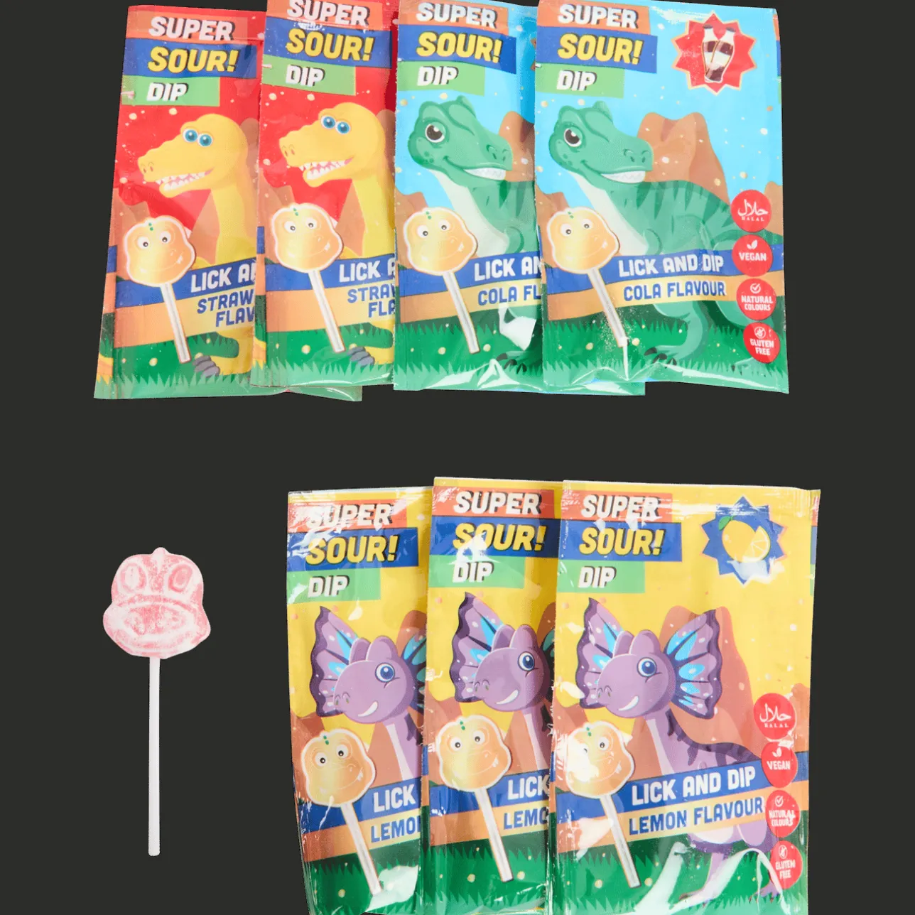 Action Lolly's met dip> Drop & Snoep