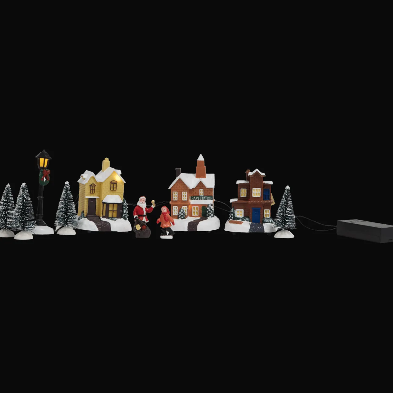 Magic Village kerstdorp met verlichting> Seizoensdecoratie