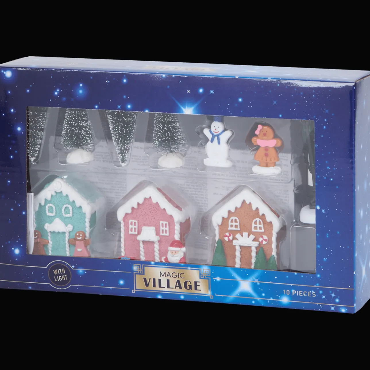 Magic Village kerstdorp met verlichting> Seizoensdecoratie