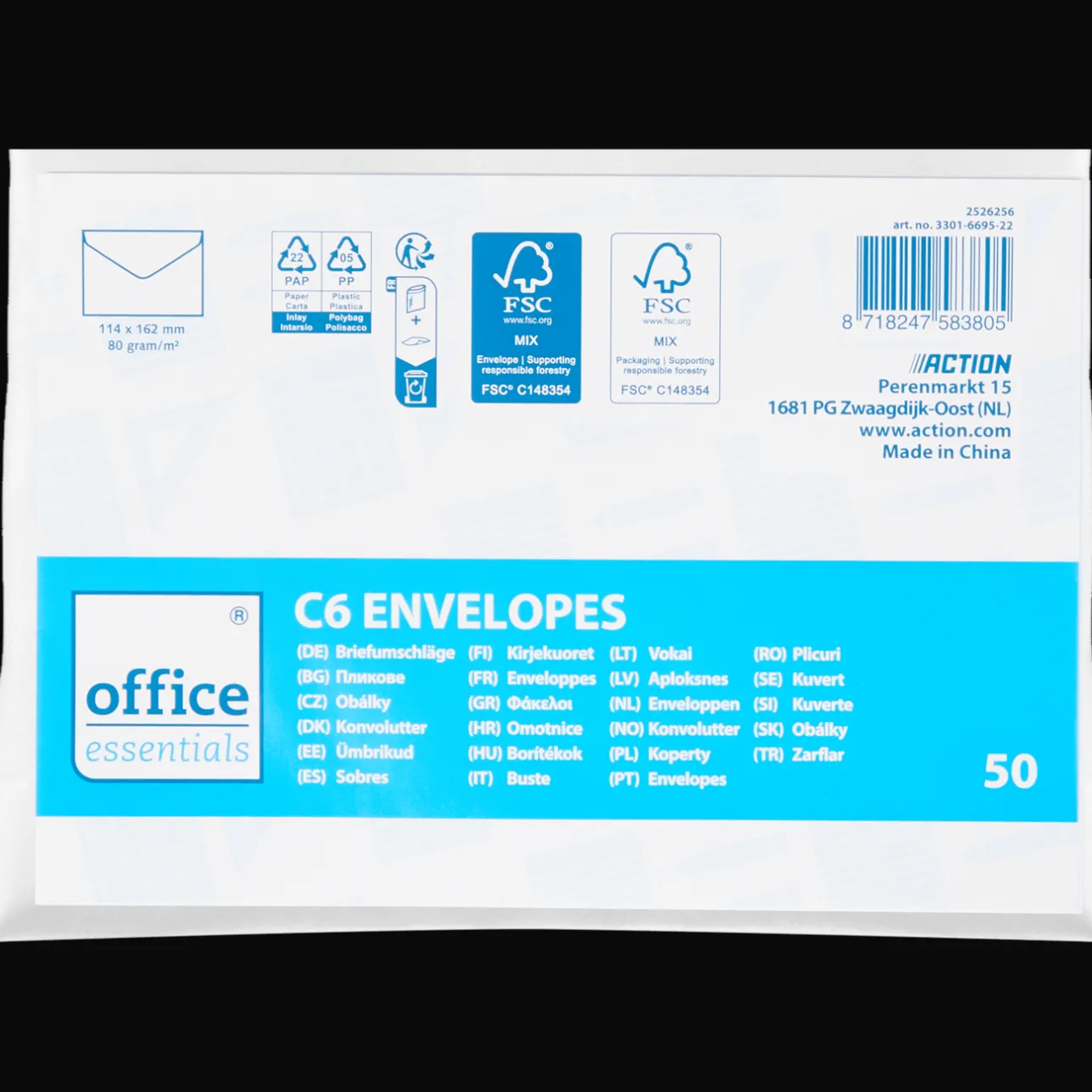 Office Essentials enveloppen C6> Kaarten