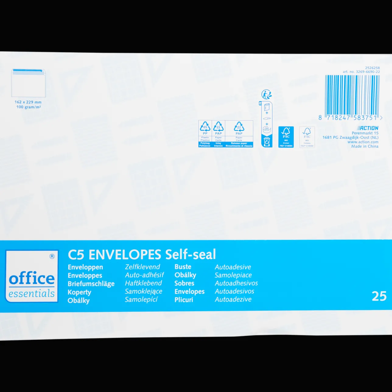 Office Essentials enveloppen C5> Kaarten