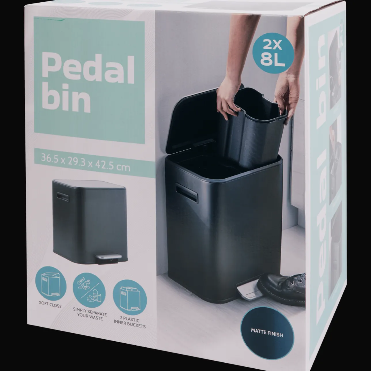 Action Pedaalemmer met dubbele bak> Prullenbakken