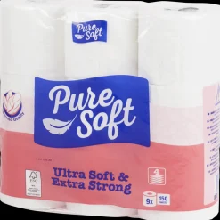 Pure Soft toiletpapier Ultra Soft & Extra Strong> Toilet- & Keukenpapier