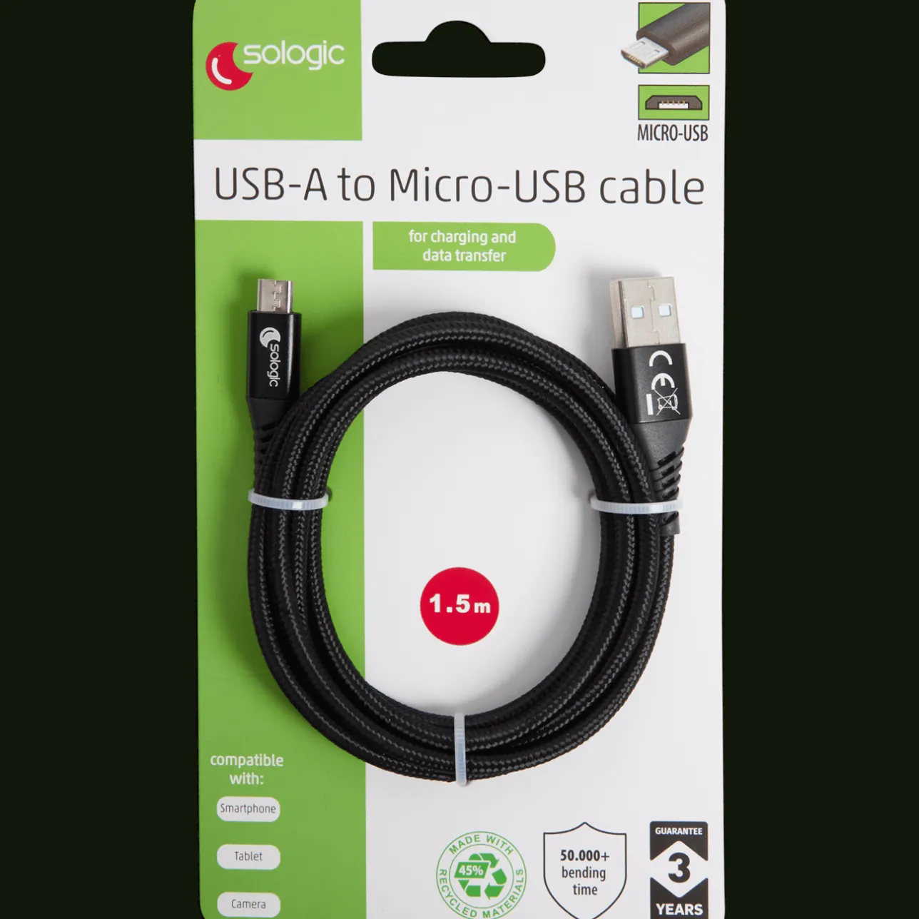 Action Sologic laad- en datakabel micro-USB> Kabels & Splitters