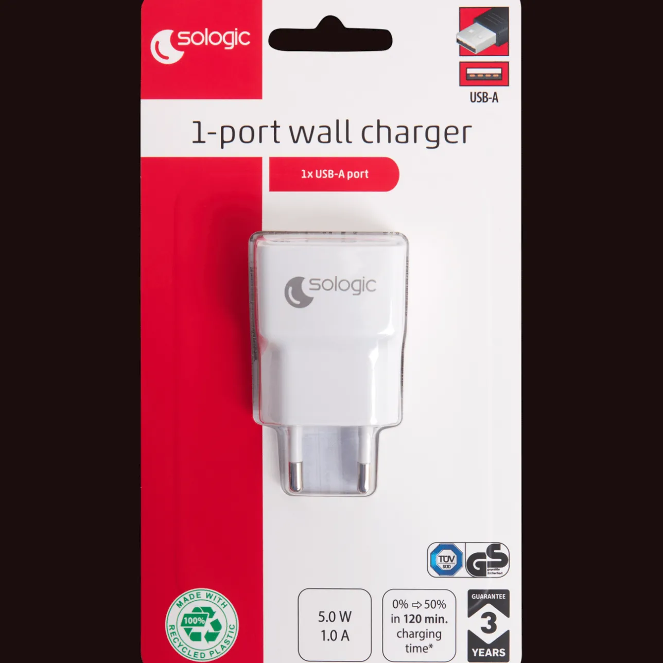 Action Sologic USB-A wandoplader> Verlengsnoeren