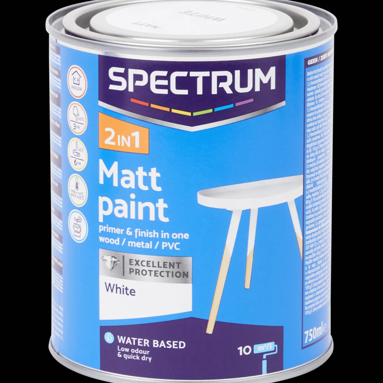Spectrum 2-in-1 matte verf wit> Verf