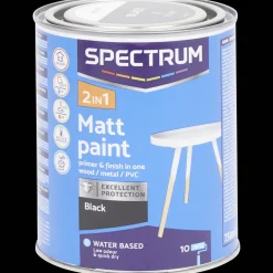 Spectrum 2-in-1 matte verf Zwart> Verf