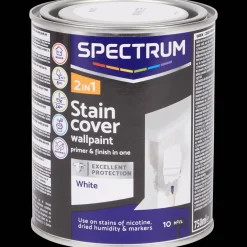 Spectrum 2-in-1 muurverf vlekdekking wit> Verf